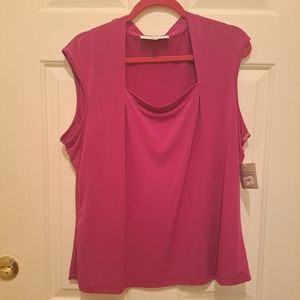 Kasper fuschia top 1X